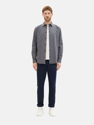 Coupe regular Chemise TOM TAILOR en bleu