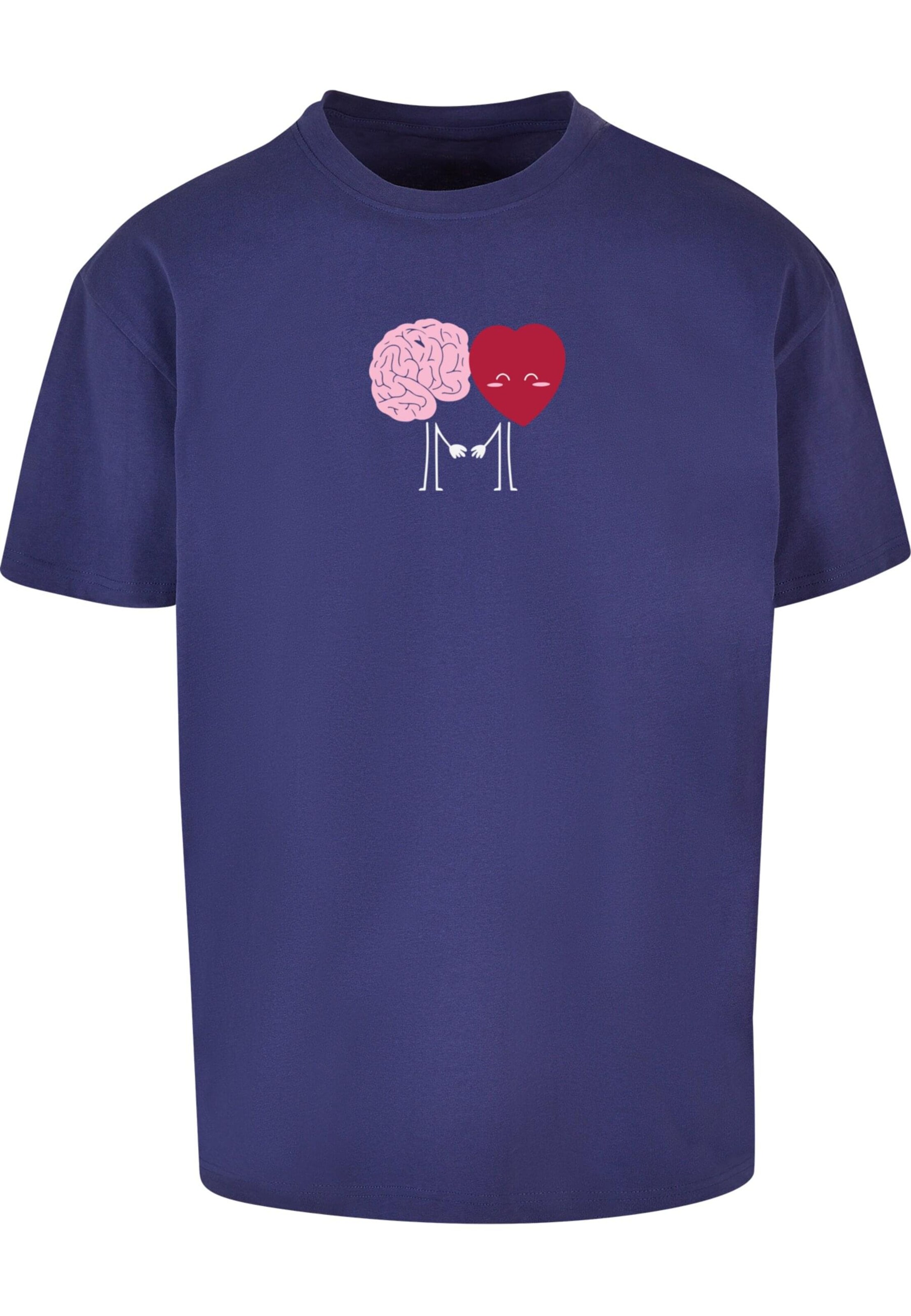 Merchcode Shirt 'Hugs & Love - Emotional Balance' in Blue: front
