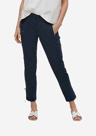 COMMA Slimfit Broek in Blauw: voorkant