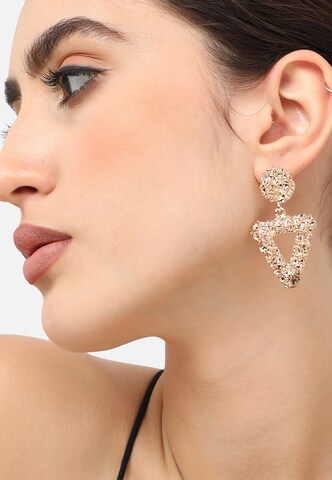 SOHI Earrings 'Haylee' in Gold: front