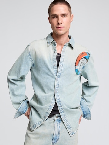 Desigual Regular fit Overhemd in Blauw: voorkant