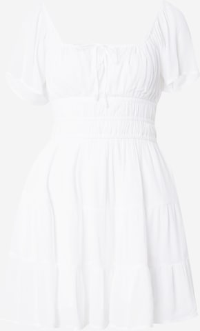 HOLLISTER Letní šaty 'CHANNELED' – bílá: přední strana