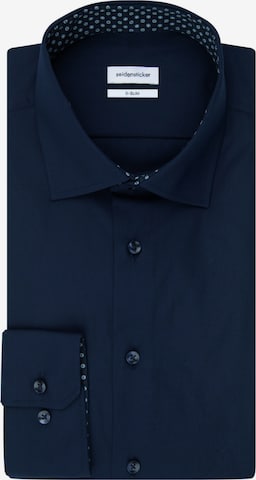 SEIDENSTICKER Slim fit Zakelijk overhemd ' X-Slim ' in Blauw: voorkant