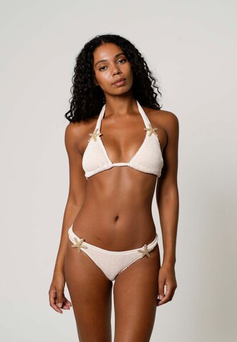Moda Minx Triangle Bikini top in Beige: front