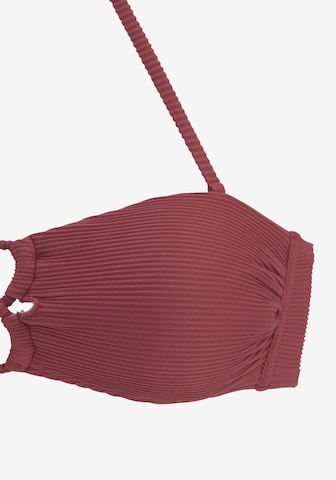 SUNSEEKER - Bandeau Top de biquíni em vermelho