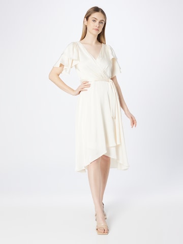 DKNY Cocktail Dress in Beige: front