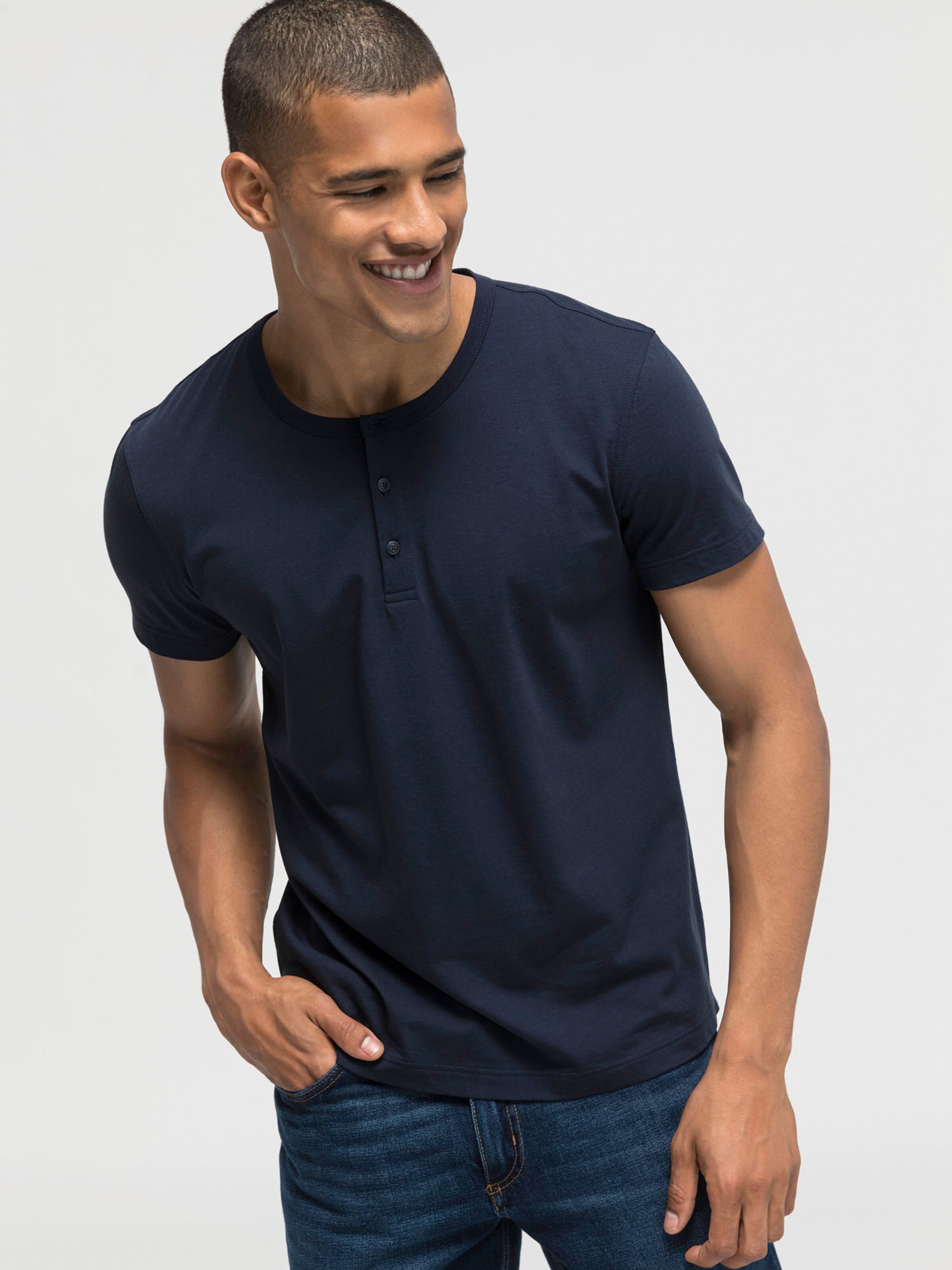 Männer Shirts hessnatur T-Shirt (GOTS) in Marine - PS71461 Männer Shirts hessnatur T-Shirt (GOTS) in Marine - PS71461