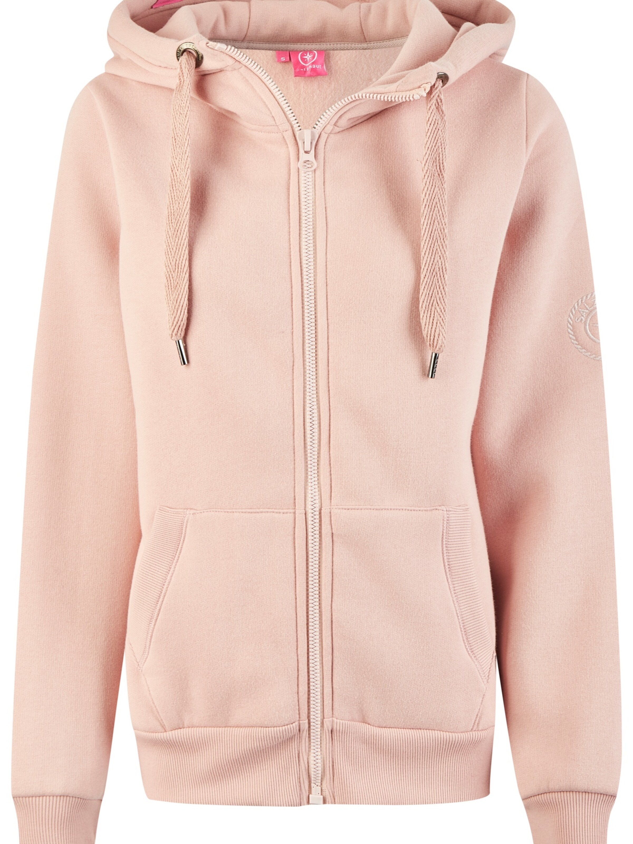 salzhaut Sweatvest in Roze: voorkant