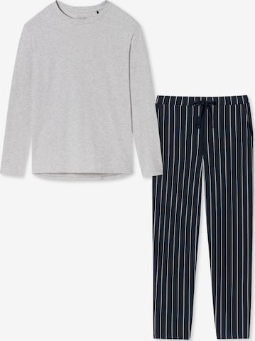 SCHIESSER Pyjama 'Cotton' in Grijs: voorkant