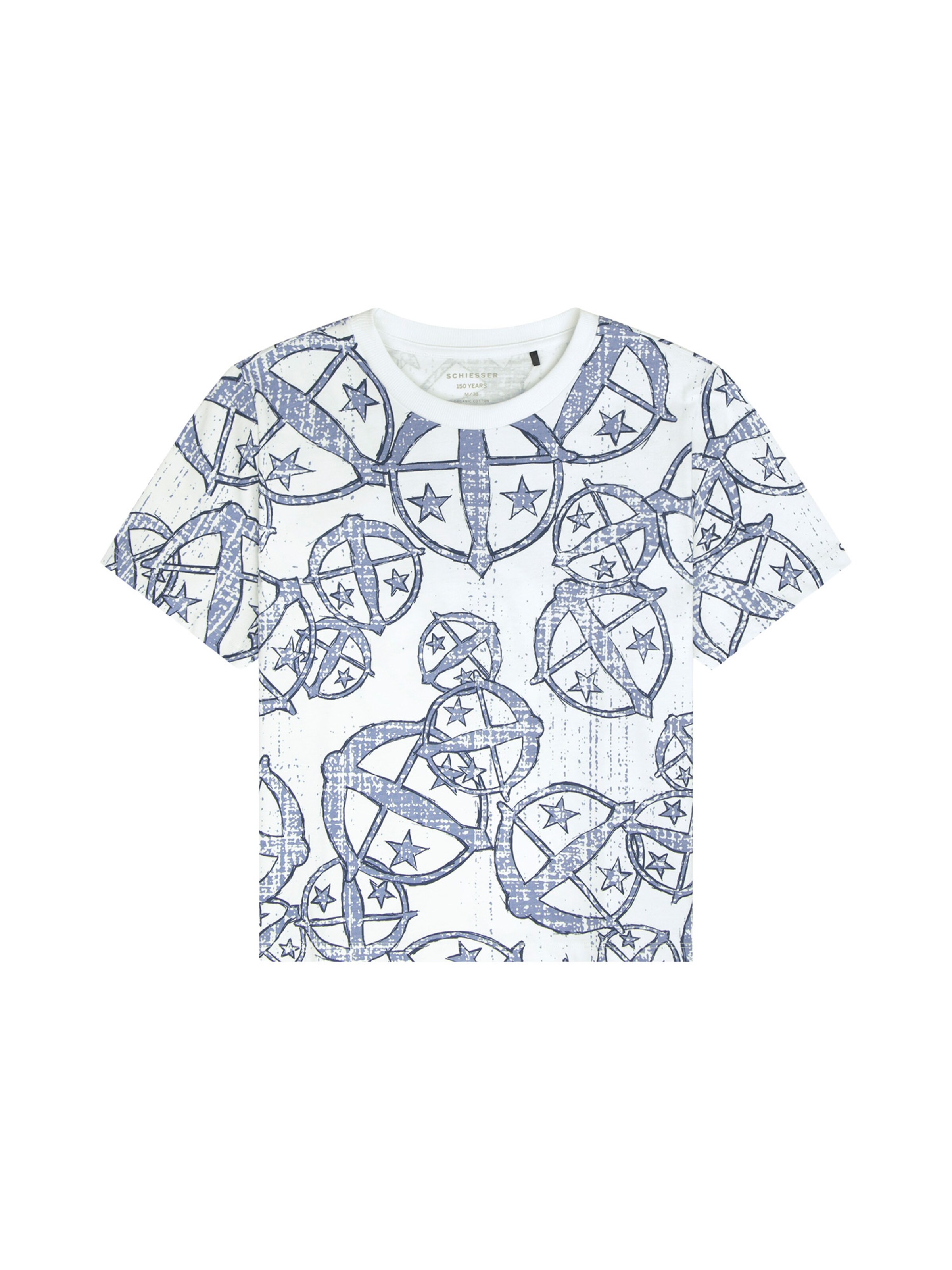 SCHIESSER Shirt ' SCHIESSER 150 YEARS ' in Blauw: voorkant