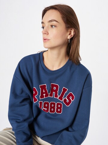 River Island Sweatshirt 'PARIS' i blå