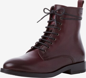 TAMARIS Lace-Up Ankle Boots in Red: front