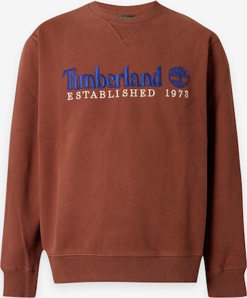 TIMBERLAND Mikina 'ESTABLISHED 1973' – hnědá: přední strana