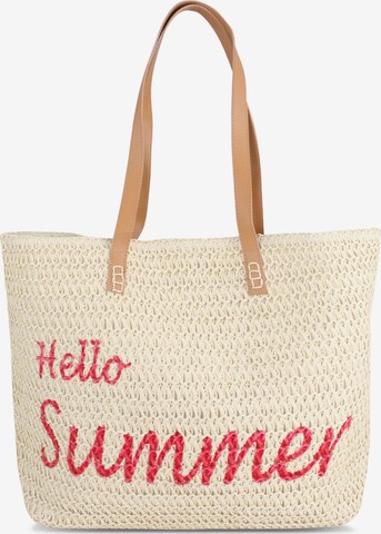 normani Beach Bag in Beige: front