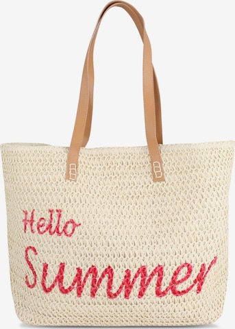 normani Strandtasche in Beige: Vorderseite