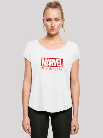 F4NT4STIC Shirt 'Marvel' in Wit: voorkant