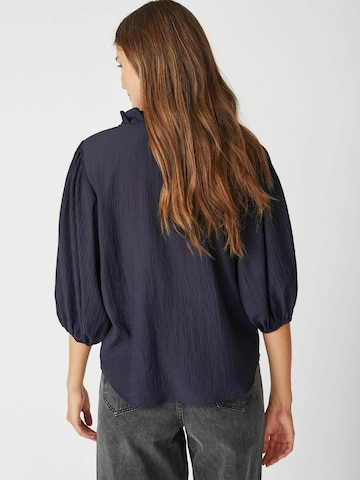 Chemisier 'Anika' co'couture en bleu