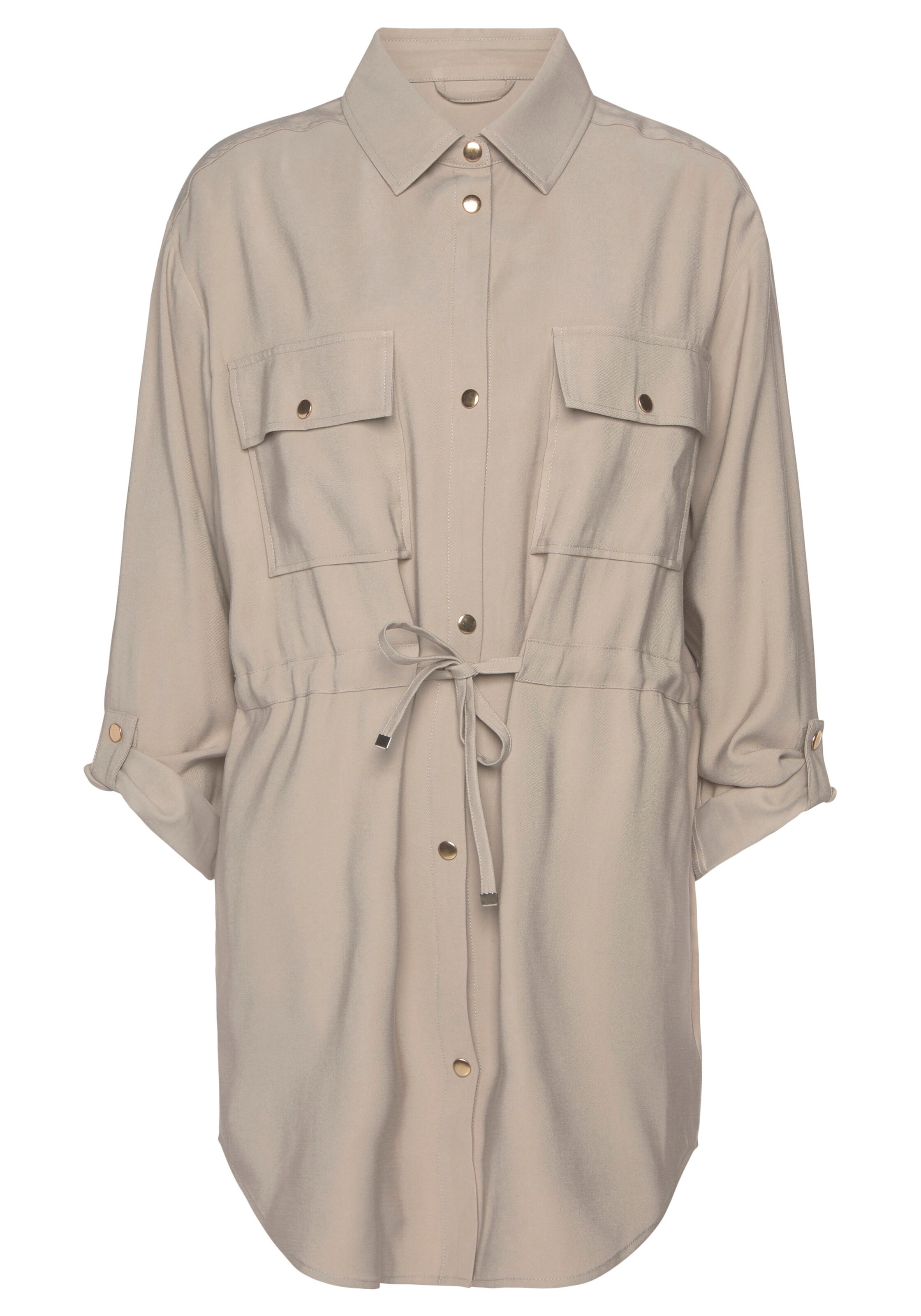 LASCANA Φθινοπωρινό και ανοιξιάτικο μπουφάν σε μπεζ: μπροστά