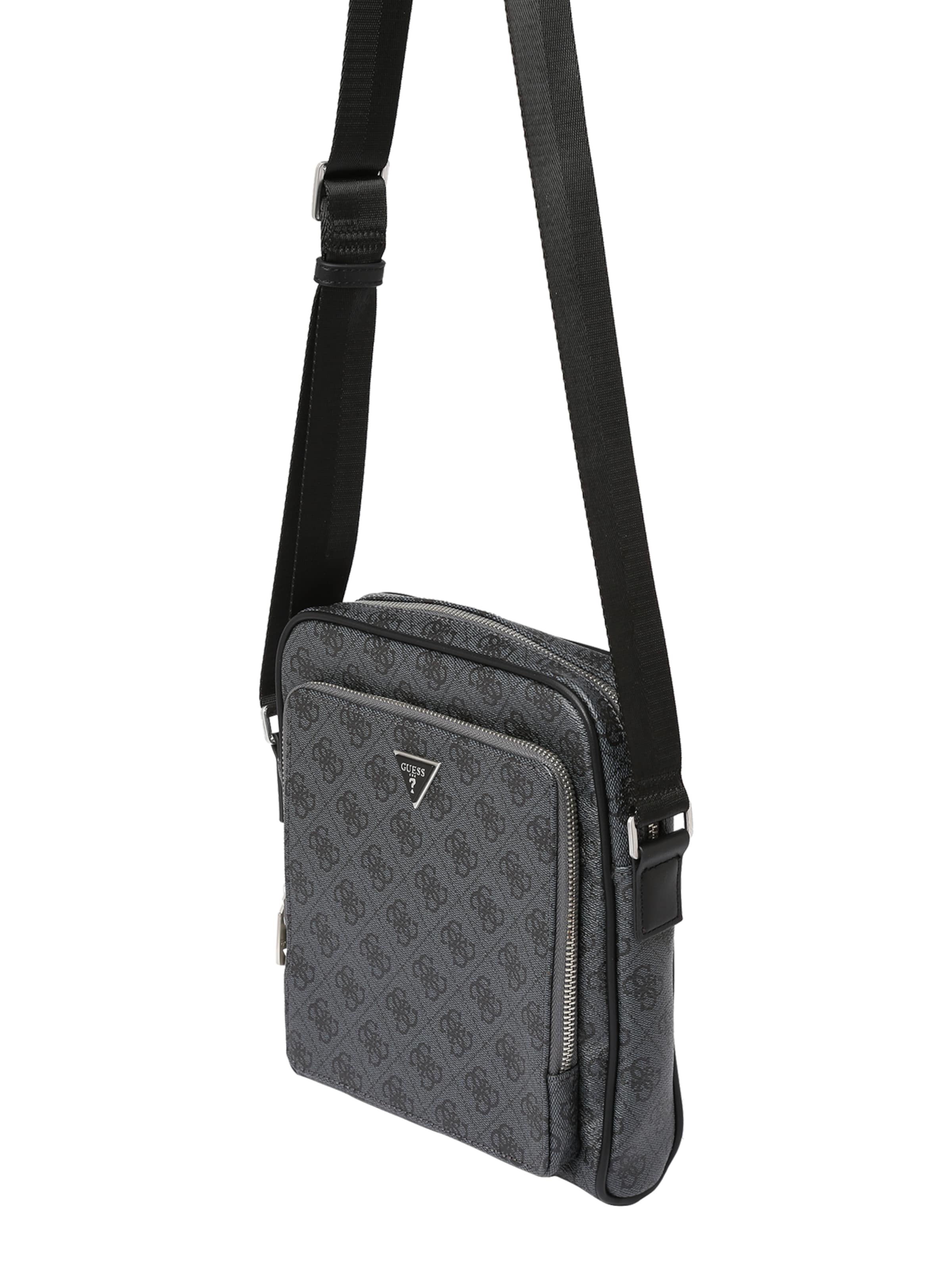GUESS Válltáska 'MILANO CROSSBODY POCKET M' - fekete