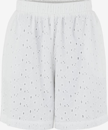 PIECES Loose fit Pants 'Vibse' in White: front