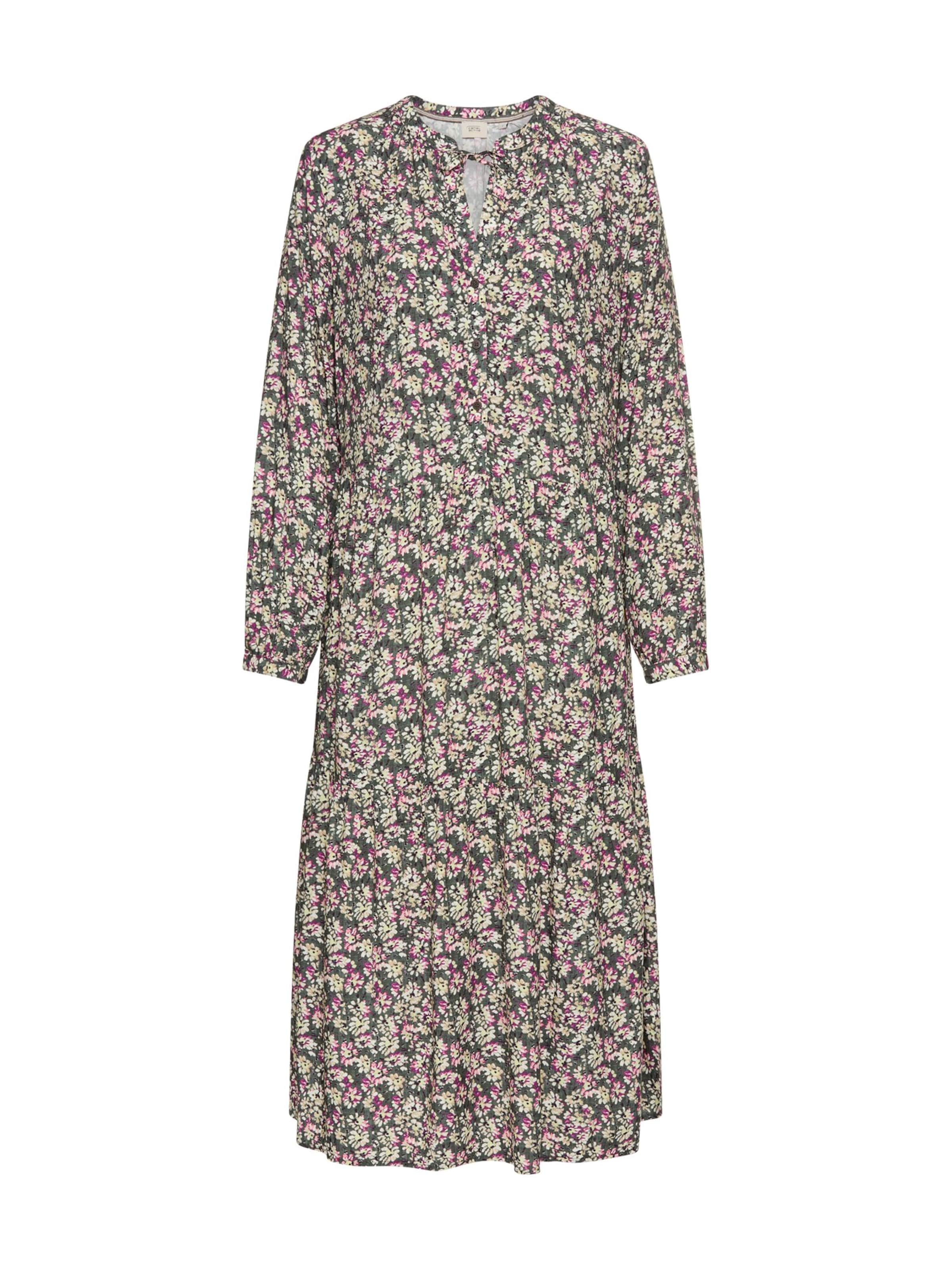 CAMEL ACTIVE Langarm Kleid aus reiner Viskose in Grau: Vorderseite