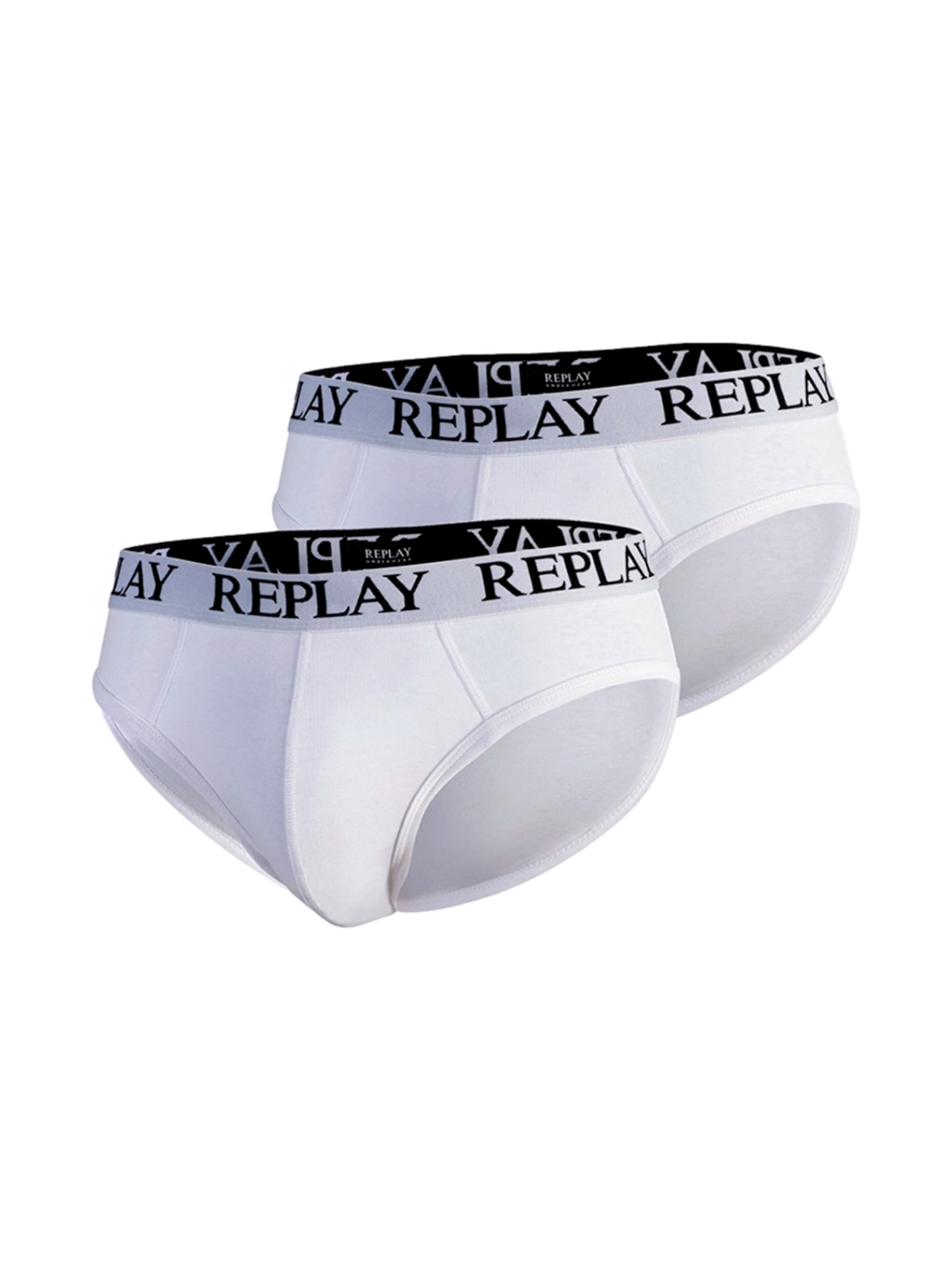 REPLAY Slip veličine L u siva / crna / bijela, Pregled proizvoda