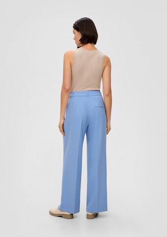 s.Oliver BLACK LABEL Wide leg Pleat-front trousers in Blue
