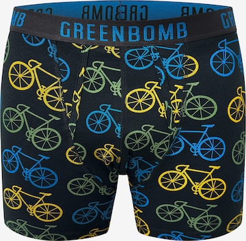 GREENBOMB Boxershorts 'Bike Big 2' in Zwart: voorkant