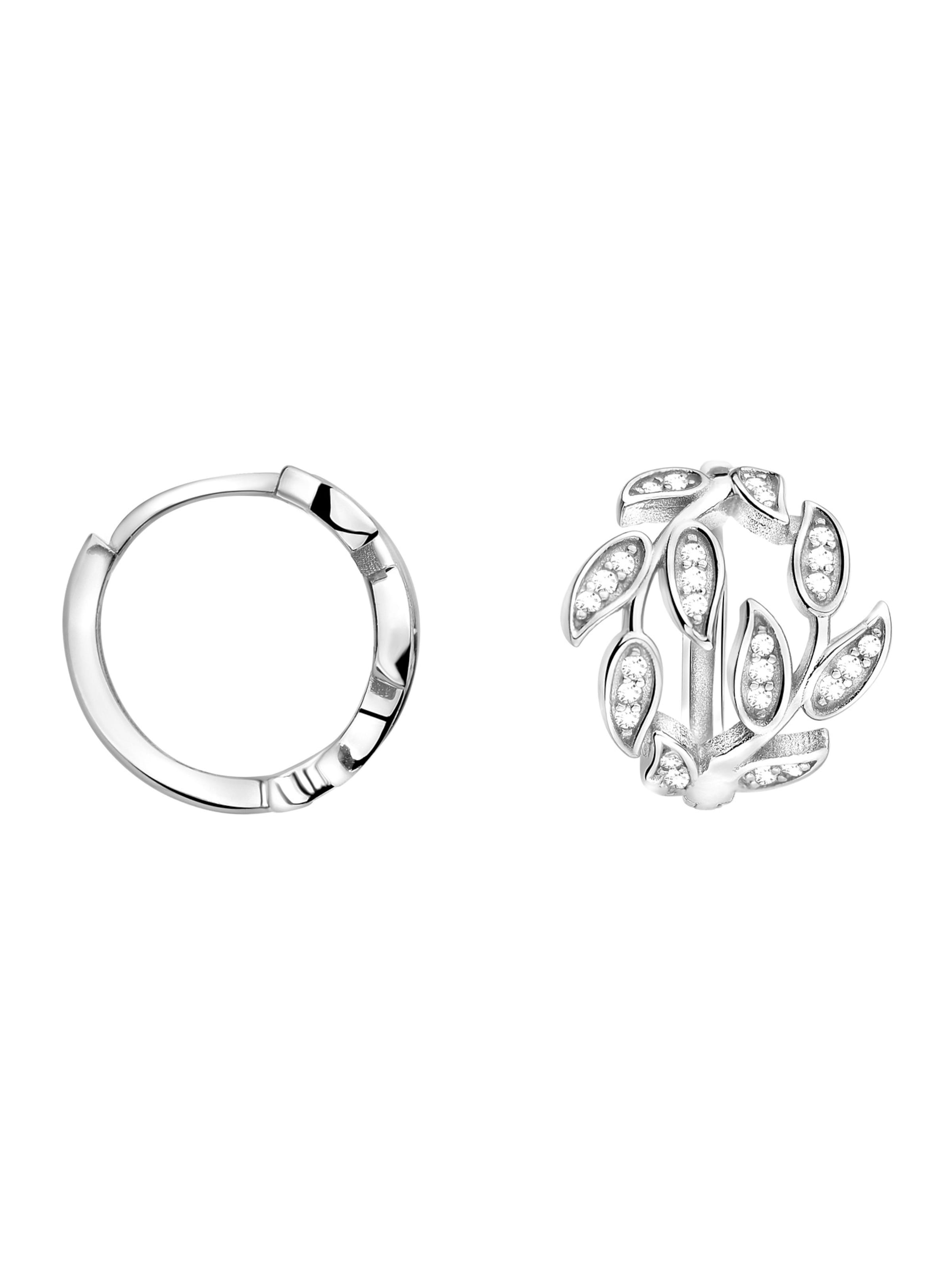 Sofia Milani Ohrringe 'Leaf'‌‌ in Silber: Vorderseite