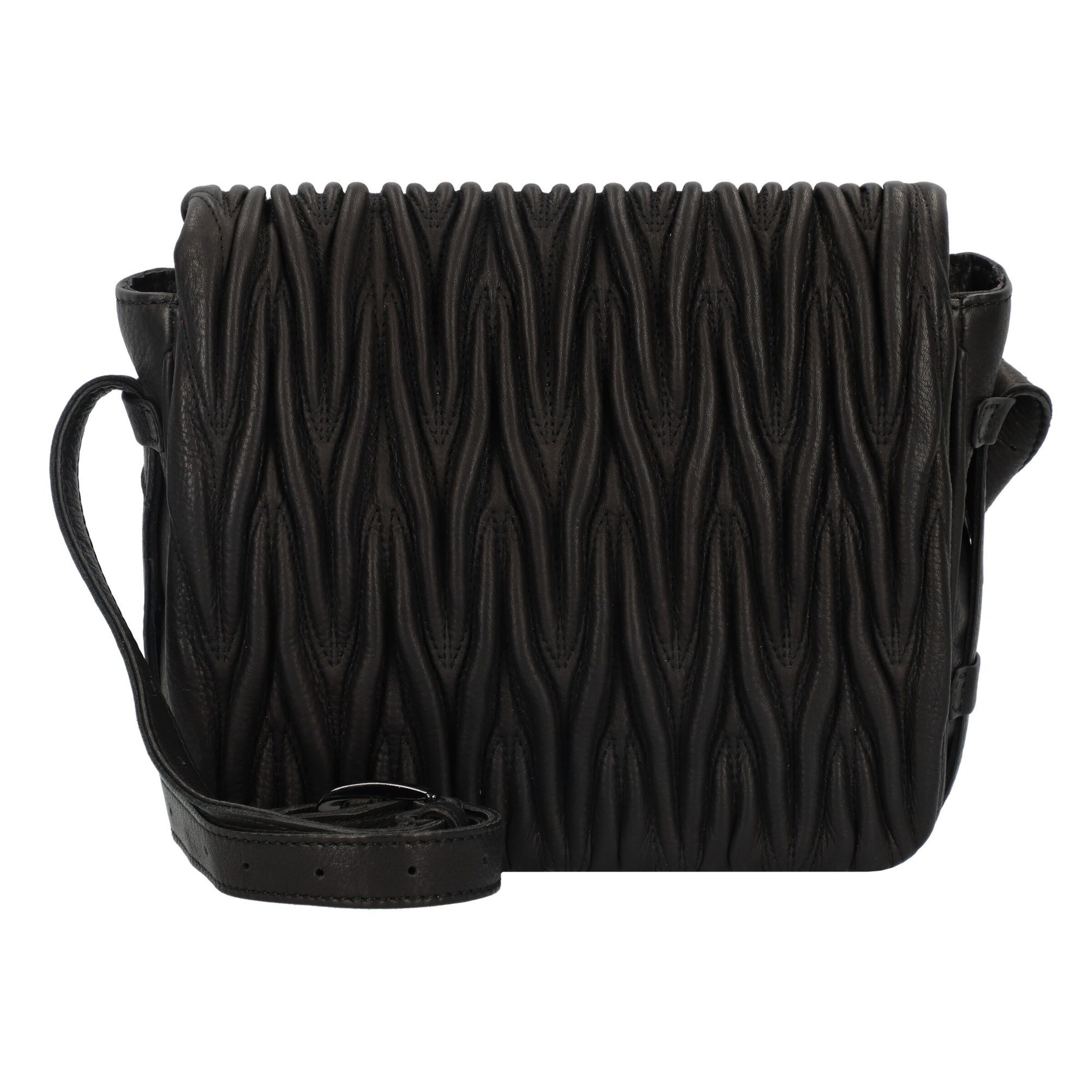 Borsa a tracolla 'Dallas' di Cowboysbag in nero: frontale