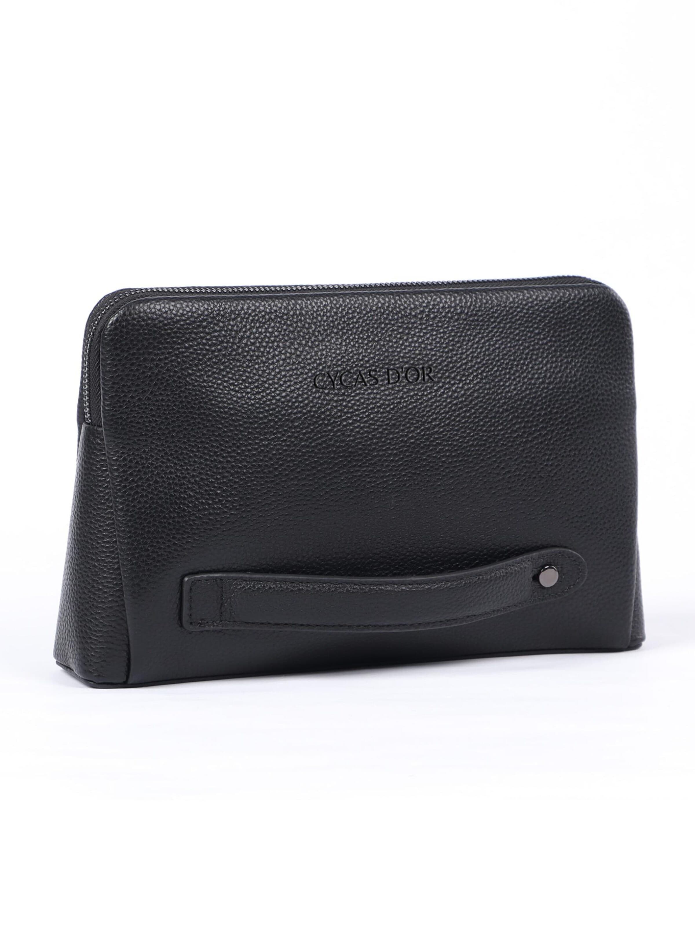 Trousses de toilette 'DRACO CLUTCH FINGERPRINT RECOGNITION' CYCAS D'OR en noir : devant