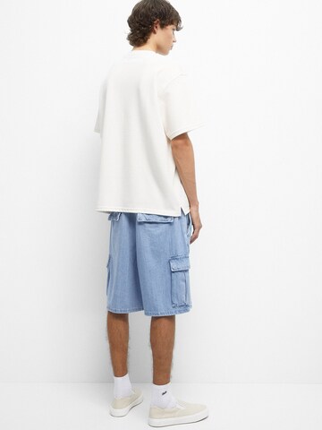 Pull&Bear Loosefit Shorts in Blau