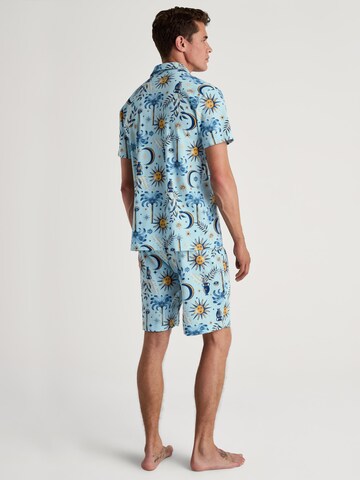 CALIDA Pyjama kurz 'Relax Magic'‌‌‌‌‌‌‌‌‌ in Blau