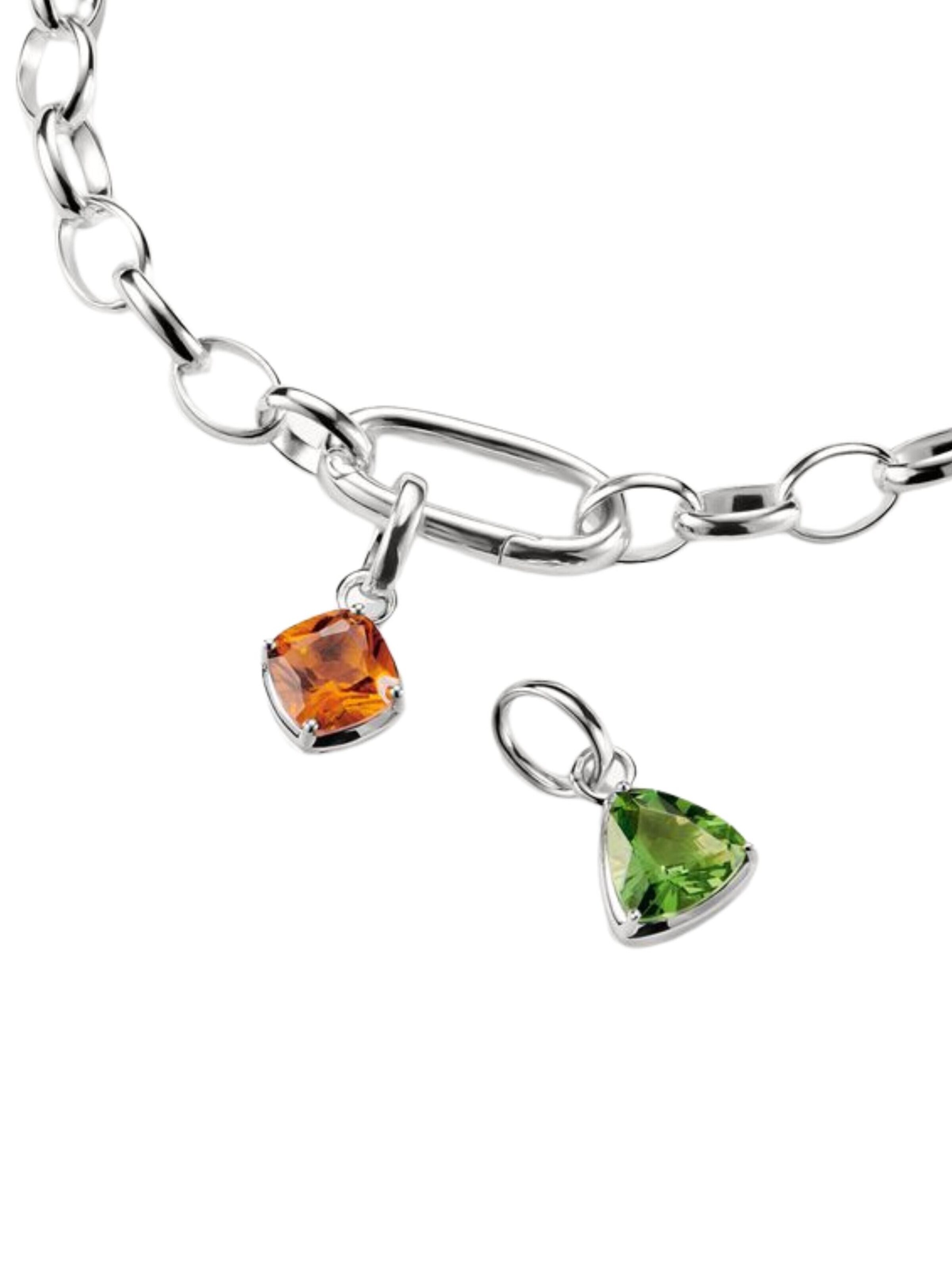 Pendentif 'Silber Charm Anhänger Geburtsstein Oktober Connect' Thomas Sabo en orange