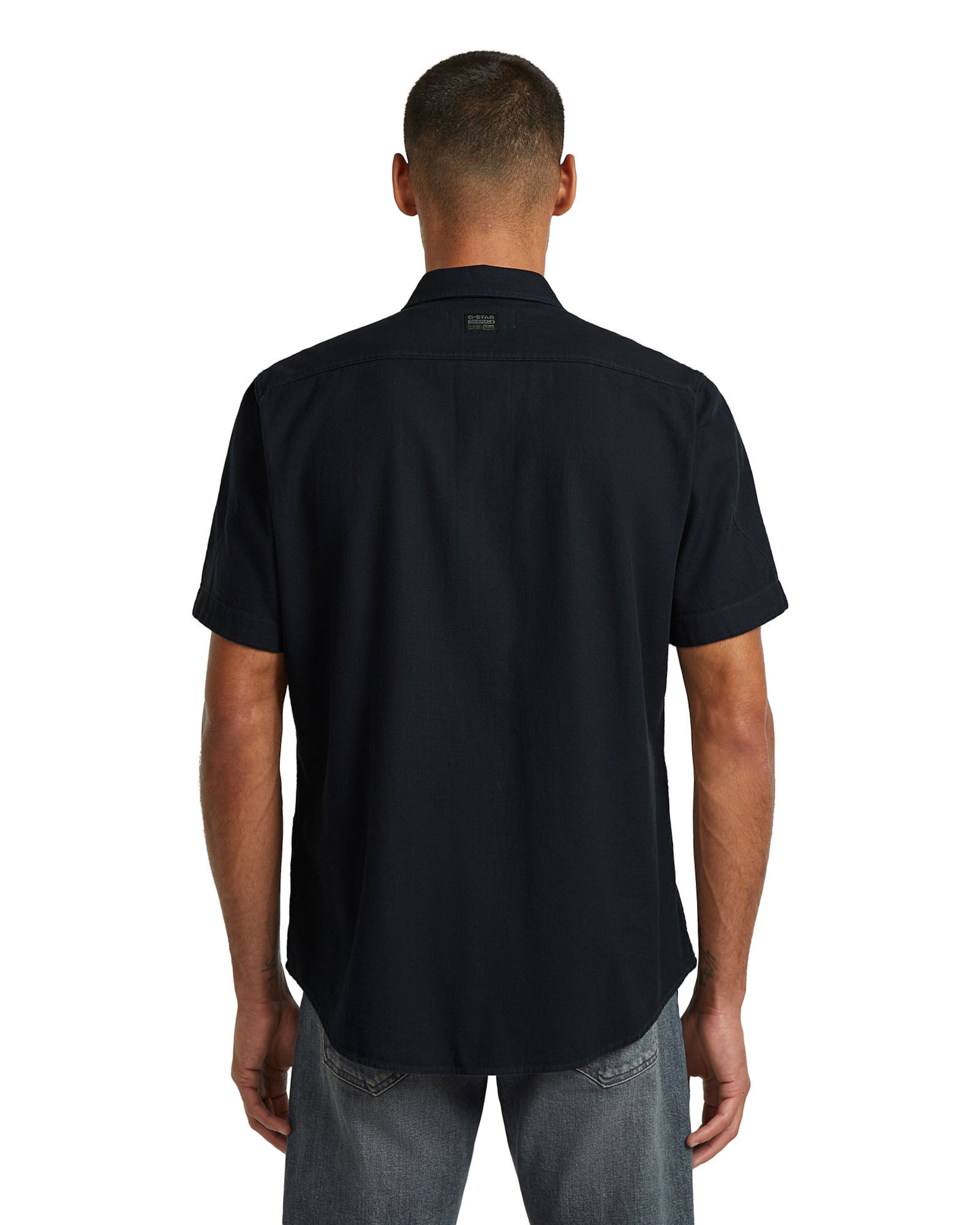G-STAR Slim fit Overhemd 'Marine Slim Shirt' in Blauw