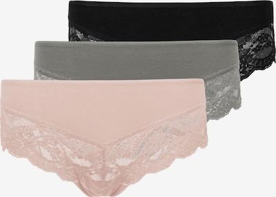 Kelnaitės paaukštintu liemeniu iš SNOCKS, spalva – rusvai žalia / šviesiai rožinė / juoda, Prekių apžvalga