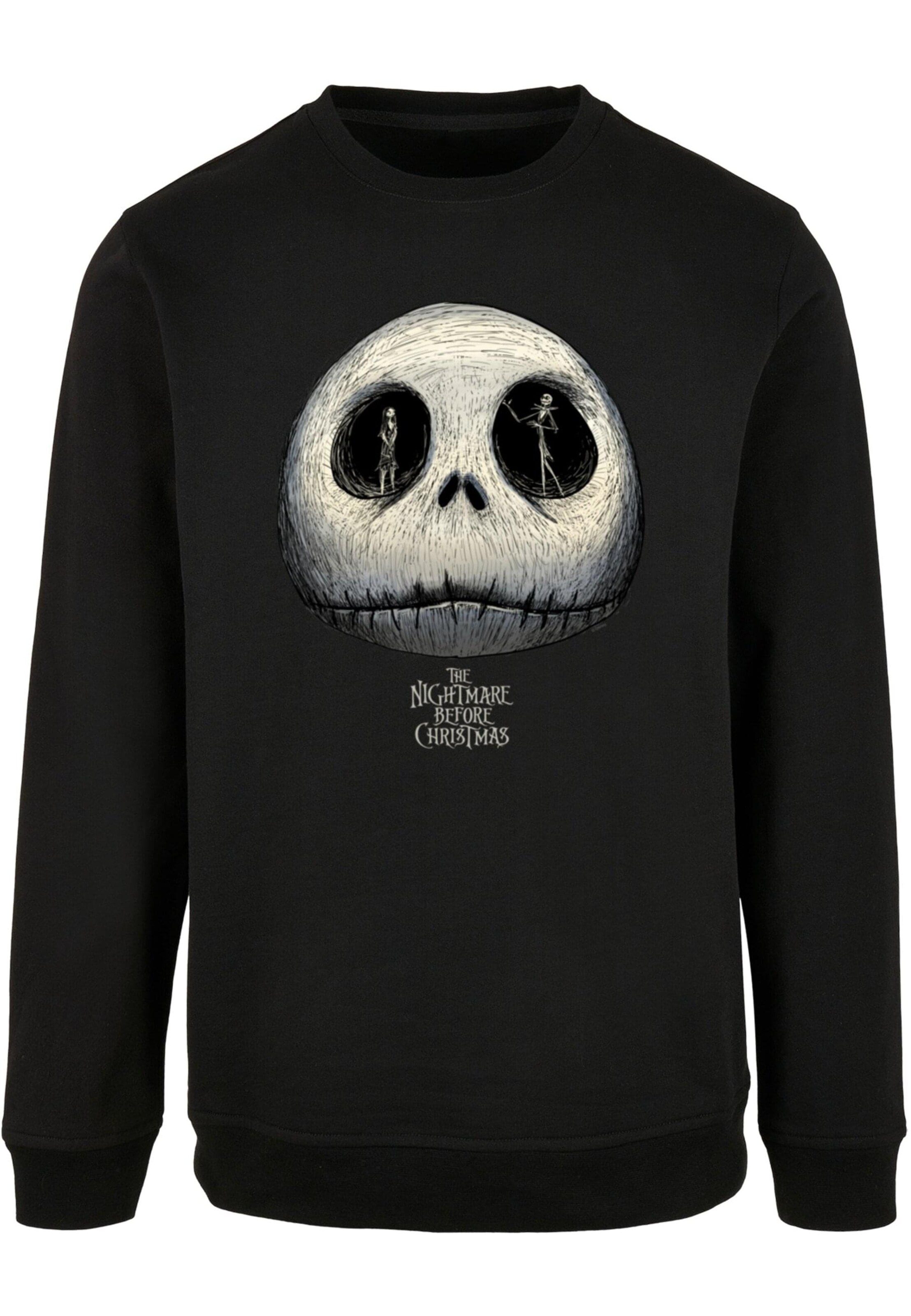 ABSOLUTE CULT Sweatshirt 'The Nightmare Before Christmas - Jacks Eyes' in Schwarz: Vorderseite