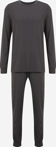 SCHIESSER Pyžamo dlouhé – šedá: přední strana