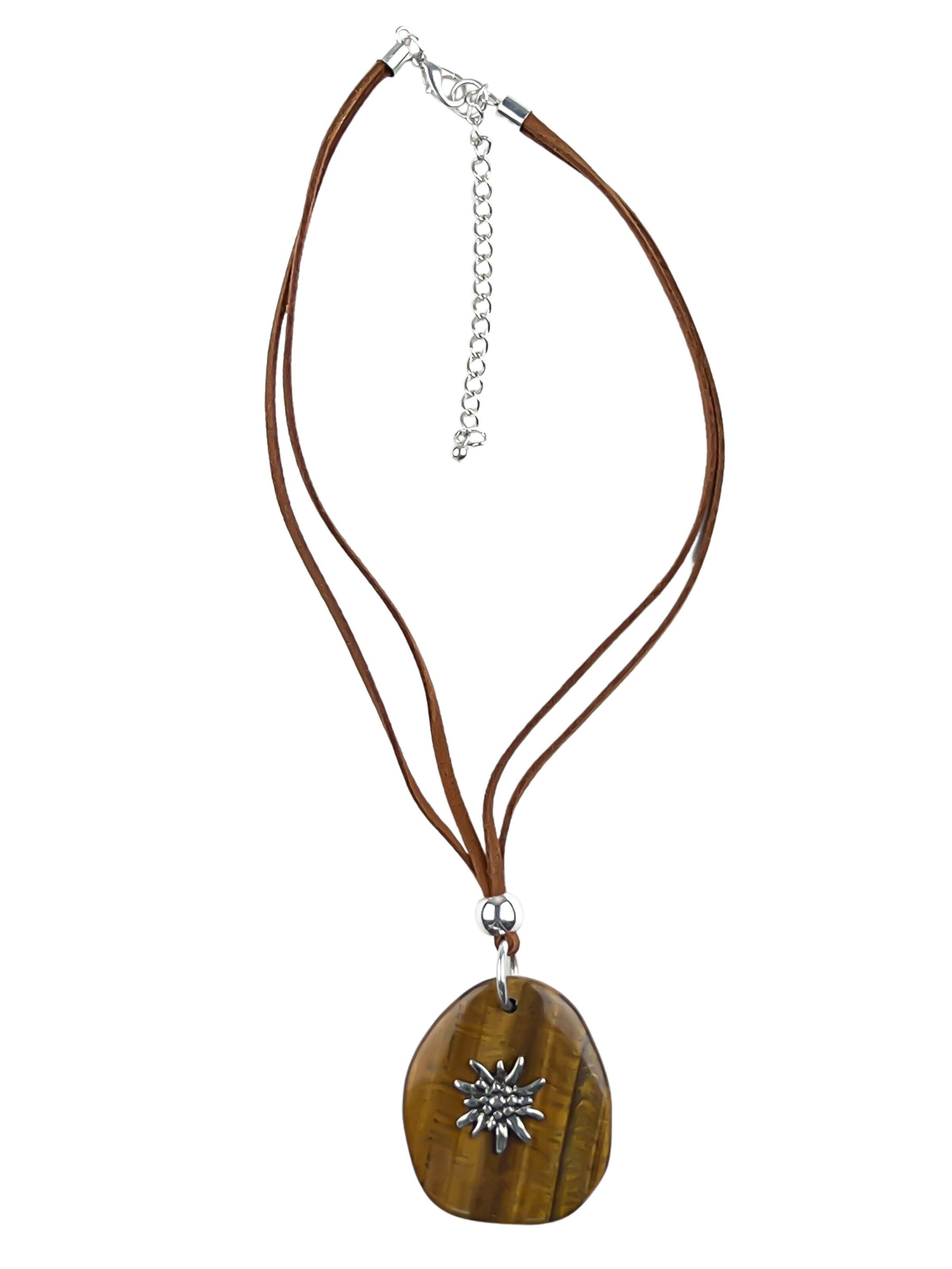 Allgäu Rebell Necklace 'Evi' in Brown: front
