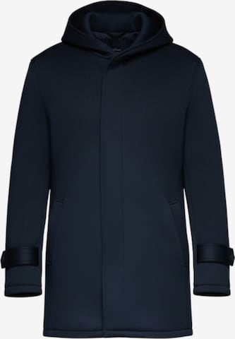 Ombre Between-Seasons Coat 'OM-COLC-0144' in Blue: front