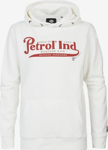 Petrol Industries Sweatshirt 'Bolingbrook' in White: front