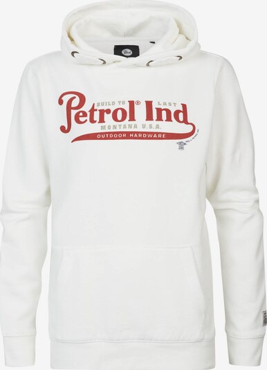 Petrol Industries Sweatshirt 'Bolingbrook' in grau / rot / weiß, Produktansicht