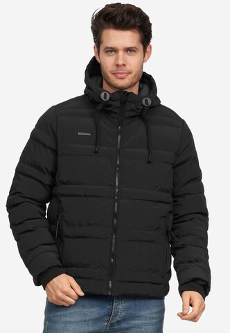 BRAVE SOUL Winter Jacket in Black: front