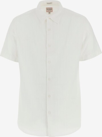 GUESS Regular fit Button Up Shirt in White: front