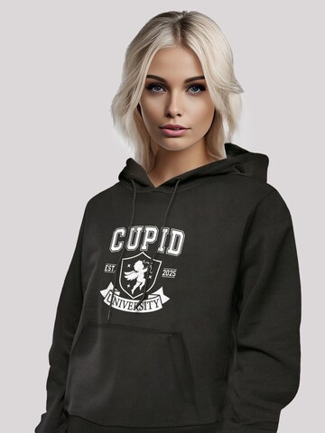 Sweat-shirt 'Cupid University Valentinstag' F4NT4STIC en noir