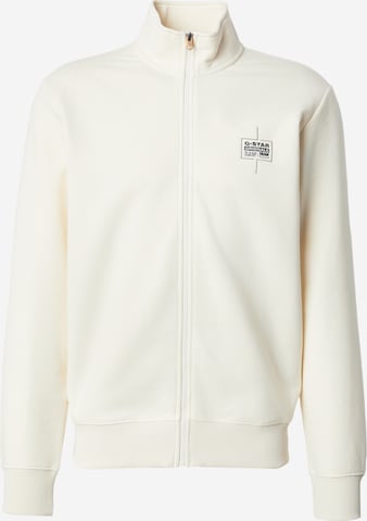 G-STAR Sweat jacket in Beige: front