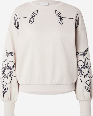 ONLY Sweatshirt 'ONLBROOKE' in Grey: front