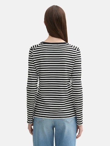 TOM TAILOR DENIM Тениска в черно