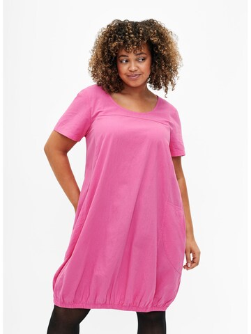 Zizzi Sukienka 'Jeasy' w kolorze różowy: przód