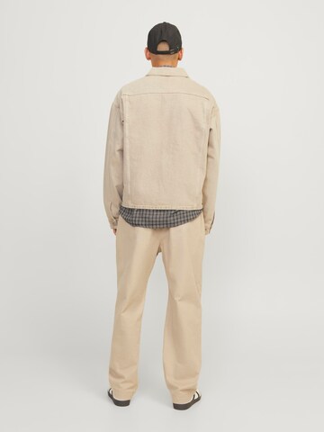 JACK & JONES Loosefit Bukser med lægfolder 'Karl Lawrence' i beige